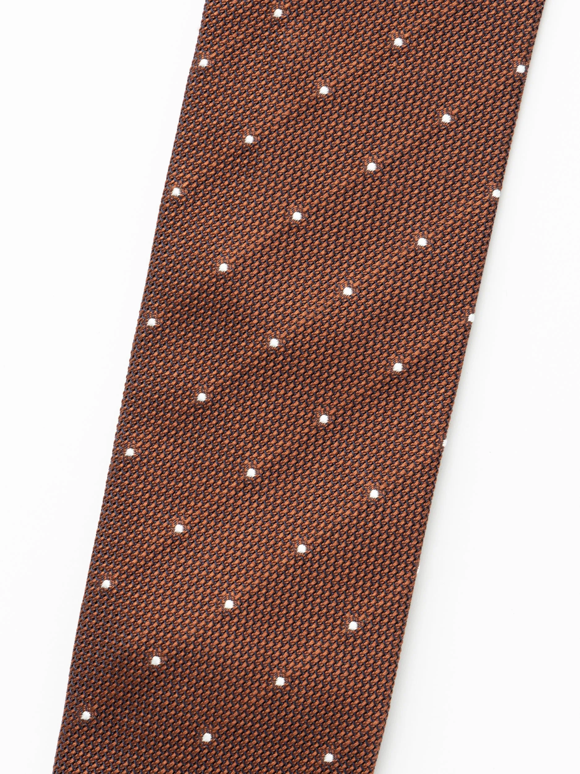 Brown/White Dotted Tie