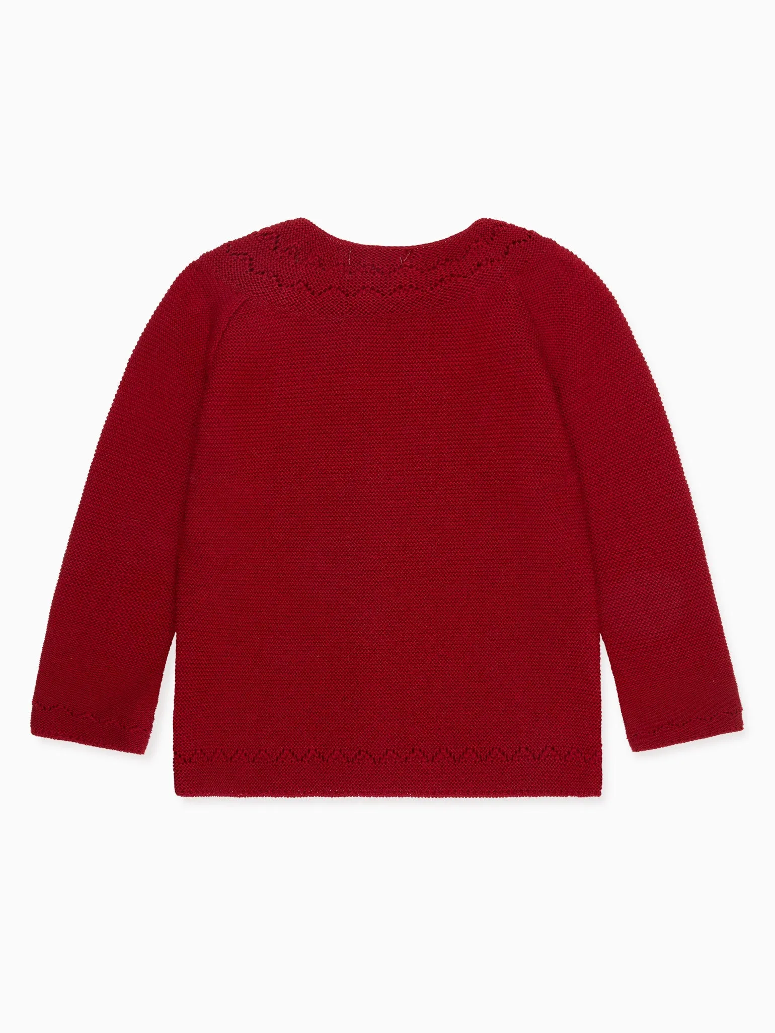 Burgundy Ivana Merino Girl Cardigan