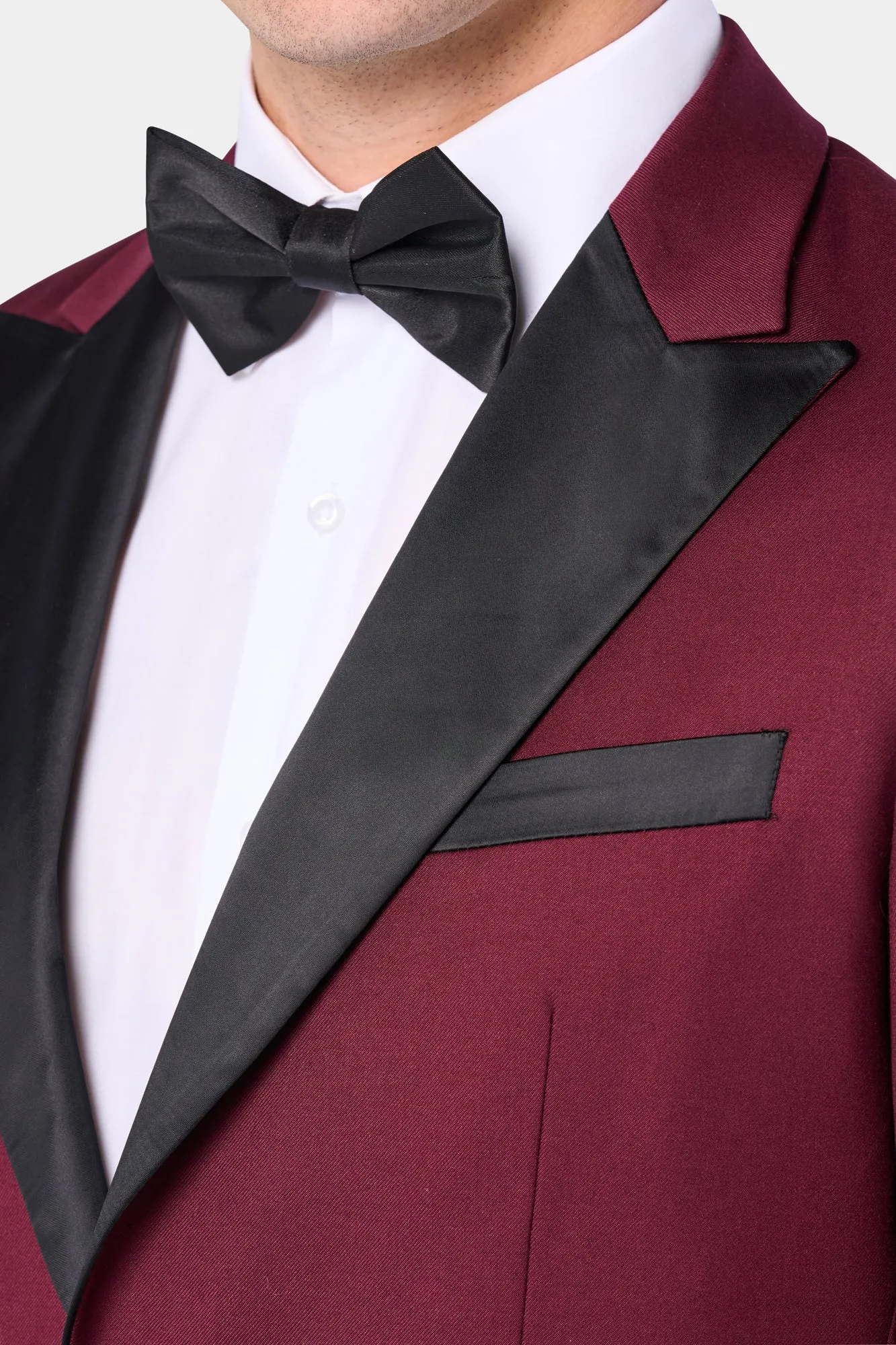 Burgundy Peak Lapel Tuxedo