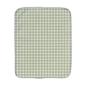 Burp Cloth Mini Gingham Green