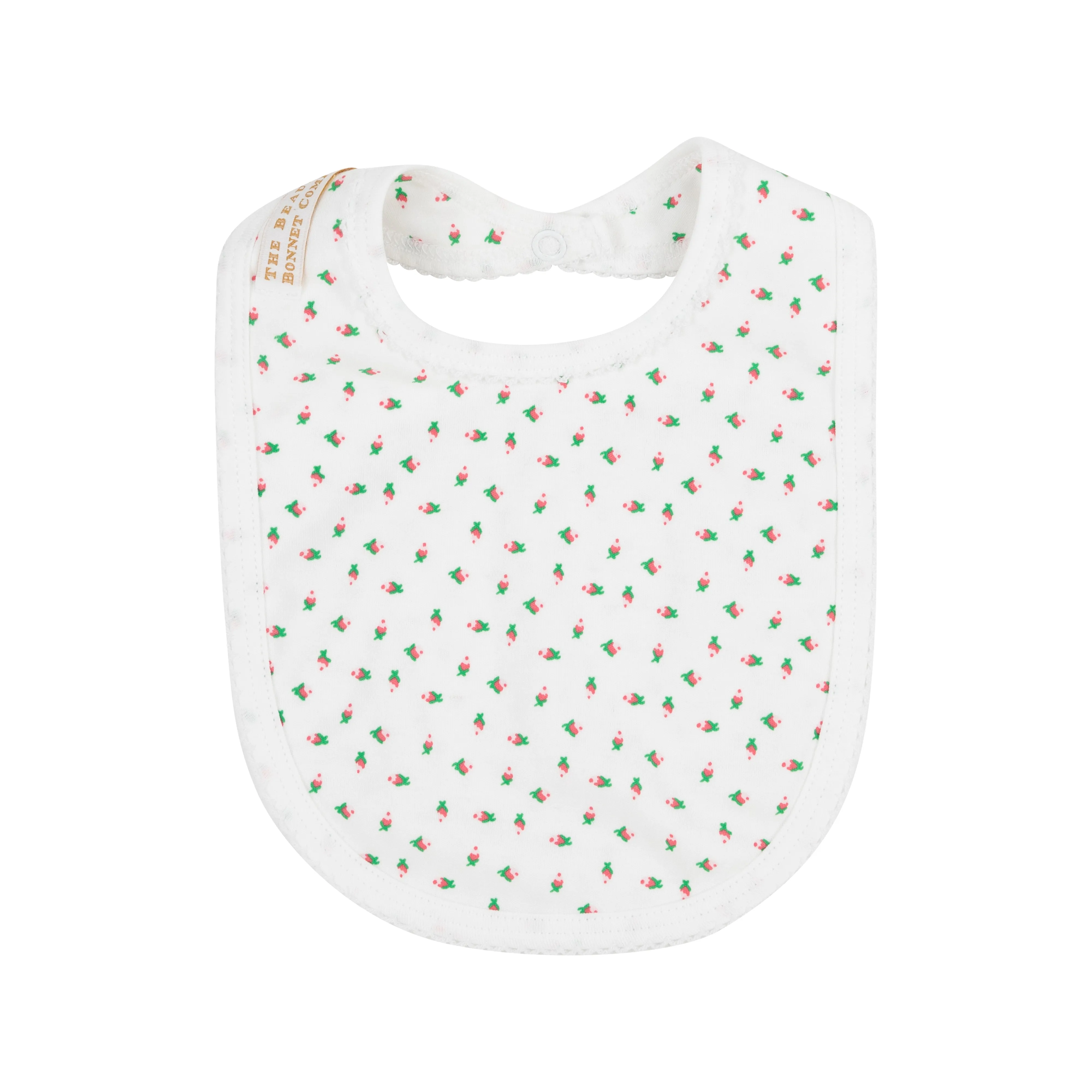 Burp Me Bib - Port Royal Rosebud with Worth Avenue White