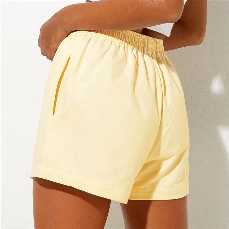 Casual Solid Color Sweat Shorts