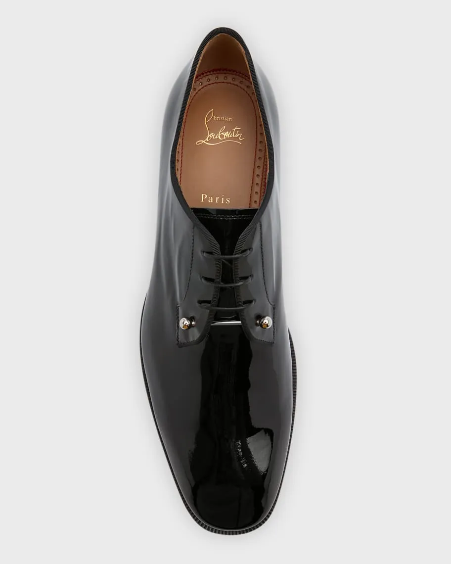 Chambeliss Christian Louboutin Men's Patent Leather Derby Shoes