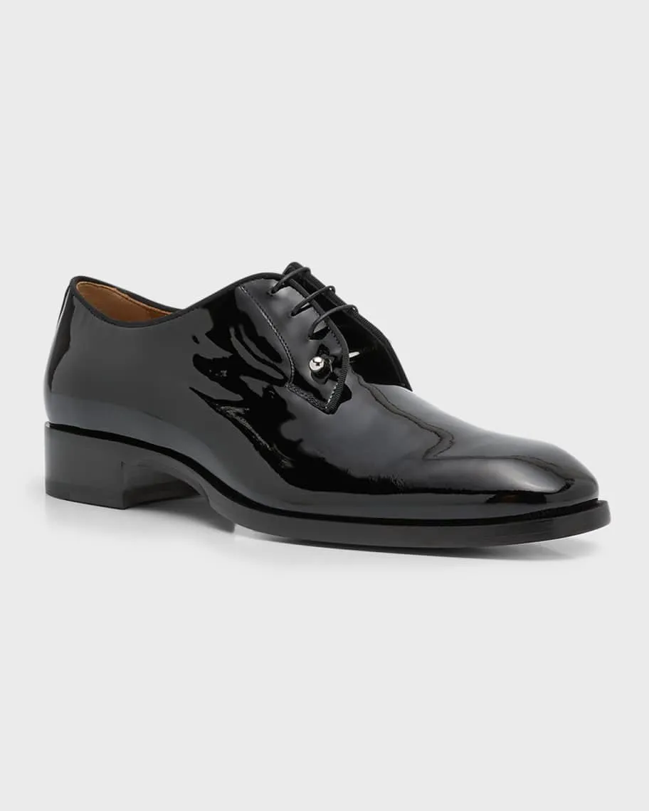 Chambeliss Christian Louboutin Men's Patent Leather Derby Shoes