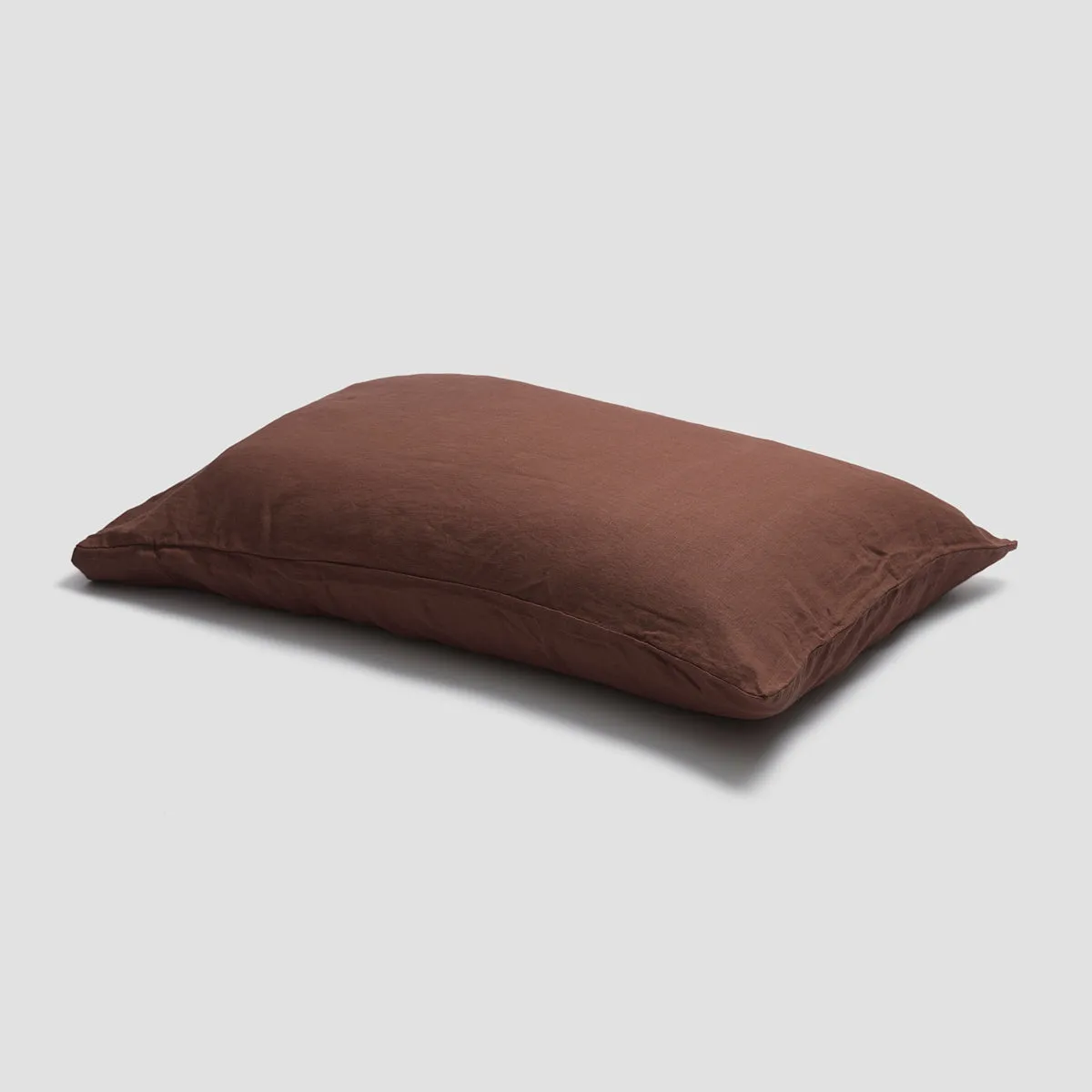 Chestnut Brown 100% Linen Pillowcases (Pair)