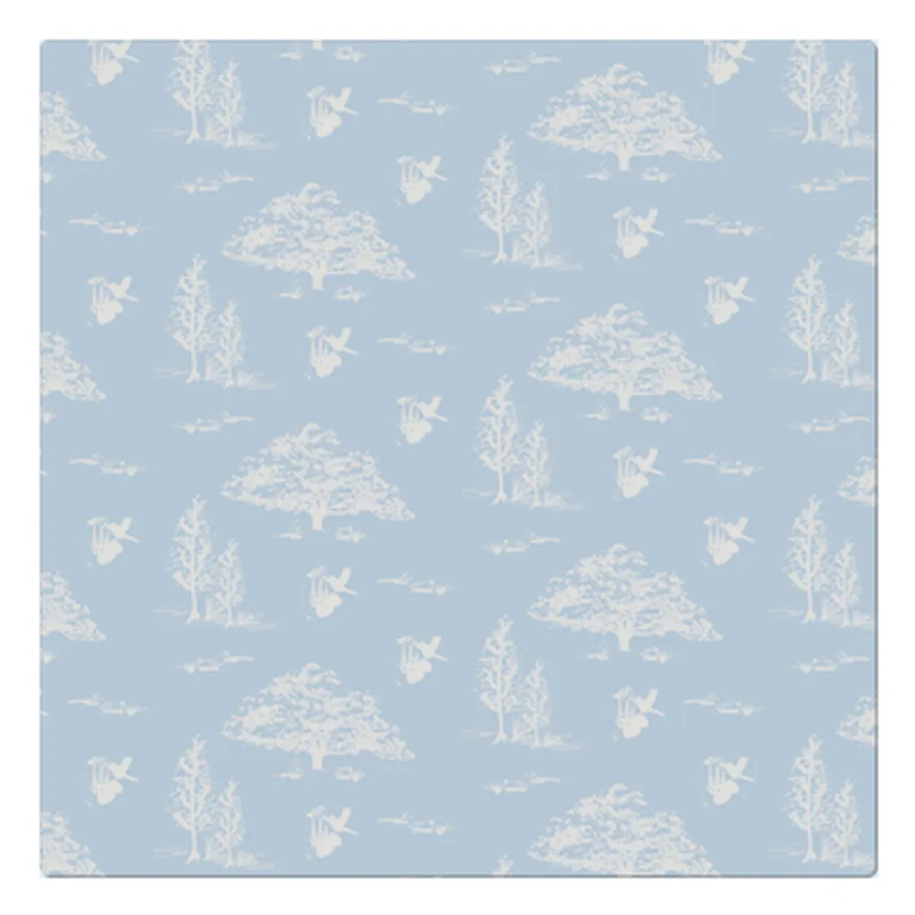 Cloth Napkins - Toile Reverse  Blue Set of 2