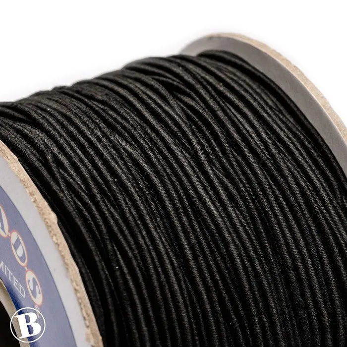 Coloured Elastic Black 1mm - Reel of 100m