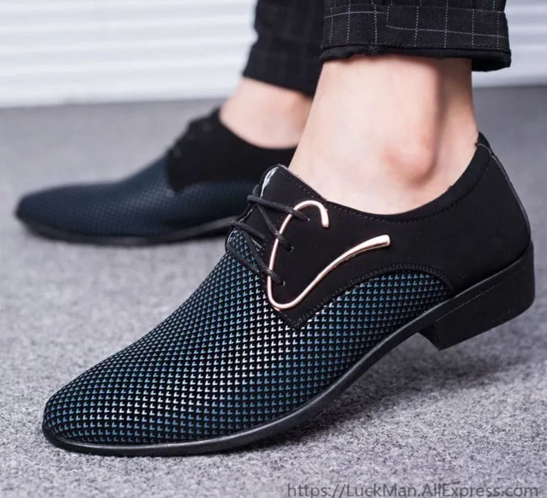 Comfortable Men Summer Fabric Pointed Toe Casual Shoes