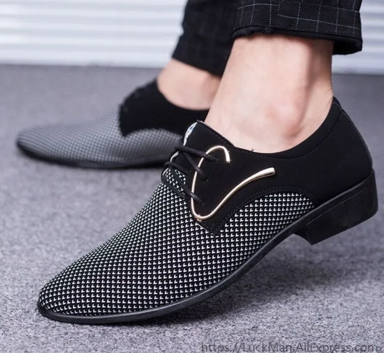 Comfortable Men Summer Fabric Pointed Toe Casual Shoes