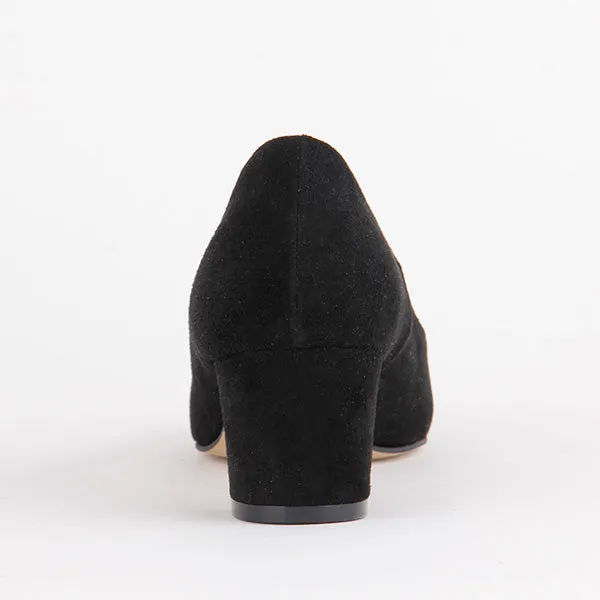 *COURTNEY black suede - 5cm, size UK 3