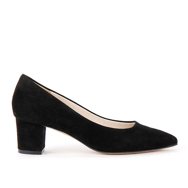 *COURTNEY black suede - 5cm, size UK 3