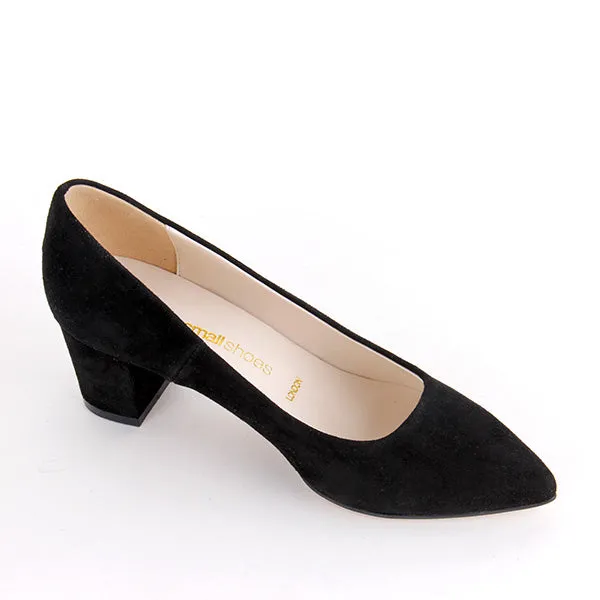 *COURTNEY black suede - 5cm, size UK 3