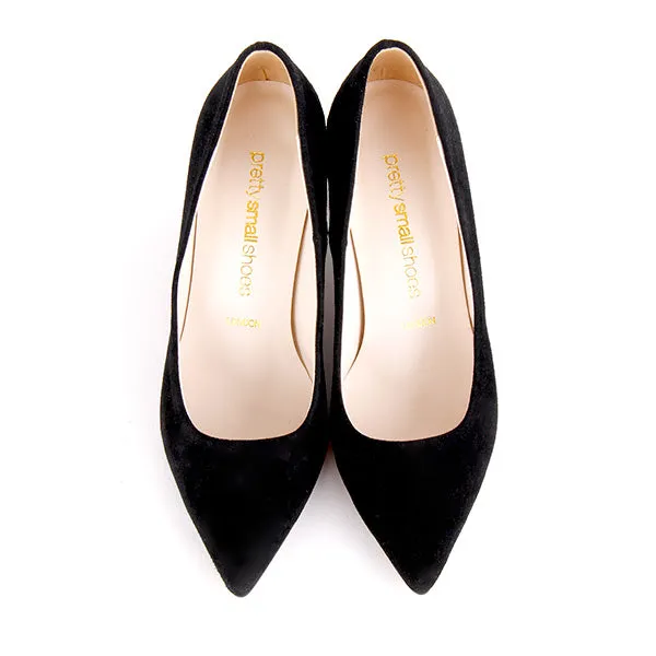 *COURTNEY black suede - 5cm, size UK 3