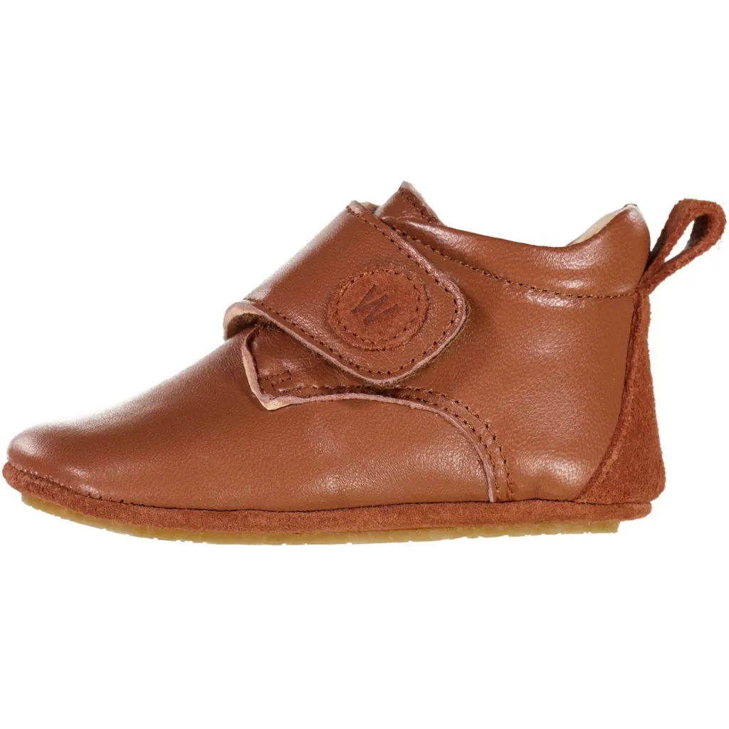 Dakota Leather Indoor Shoe - amber brown