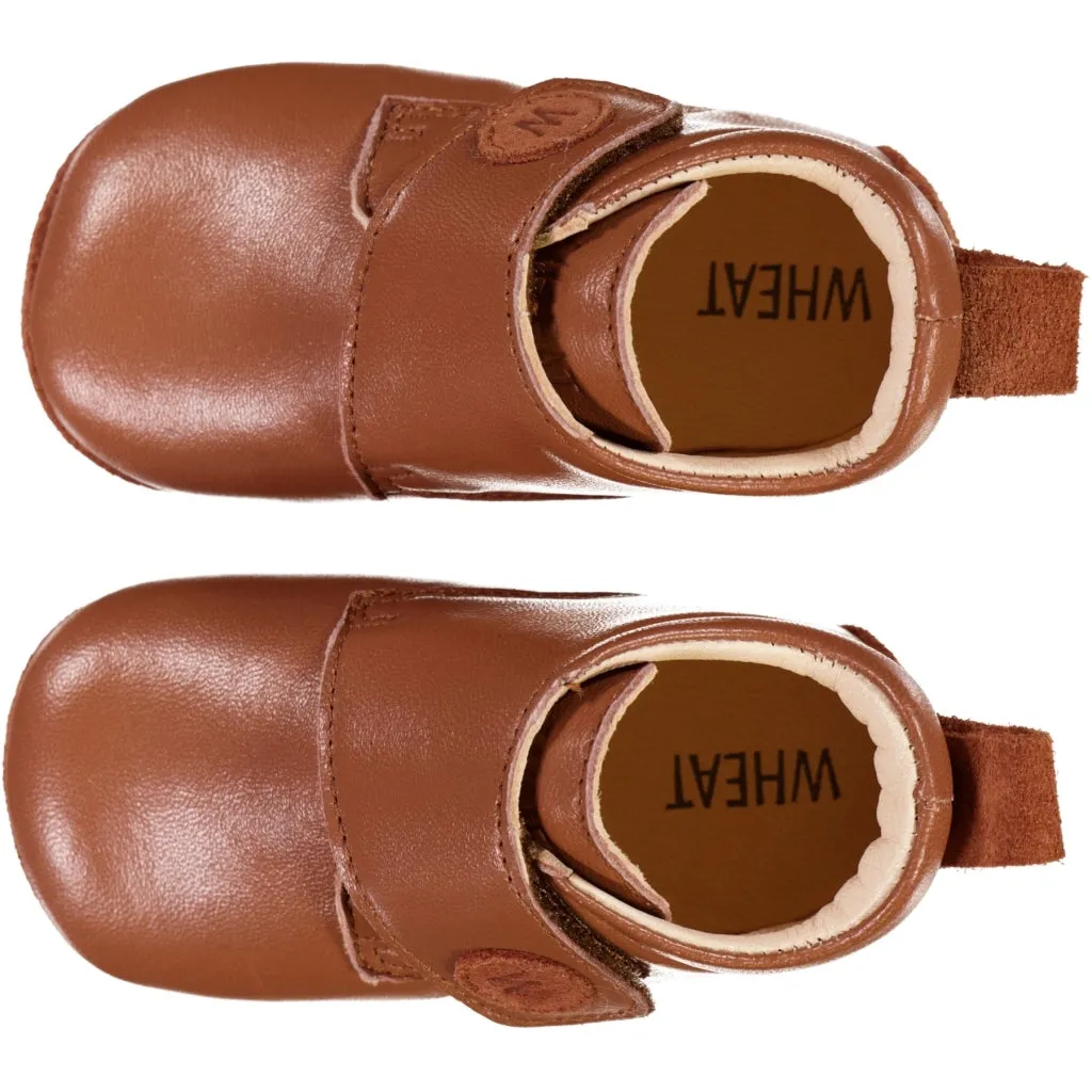 Dakota Leather Indoor Shoe - amber brown