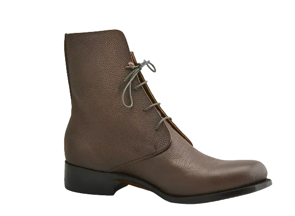 Derby Boot  |  brown pebble grain | calf