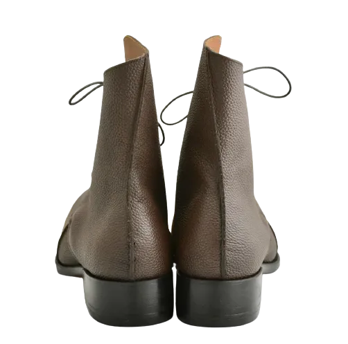 Derby Boot  |  brown pebble grain | calf