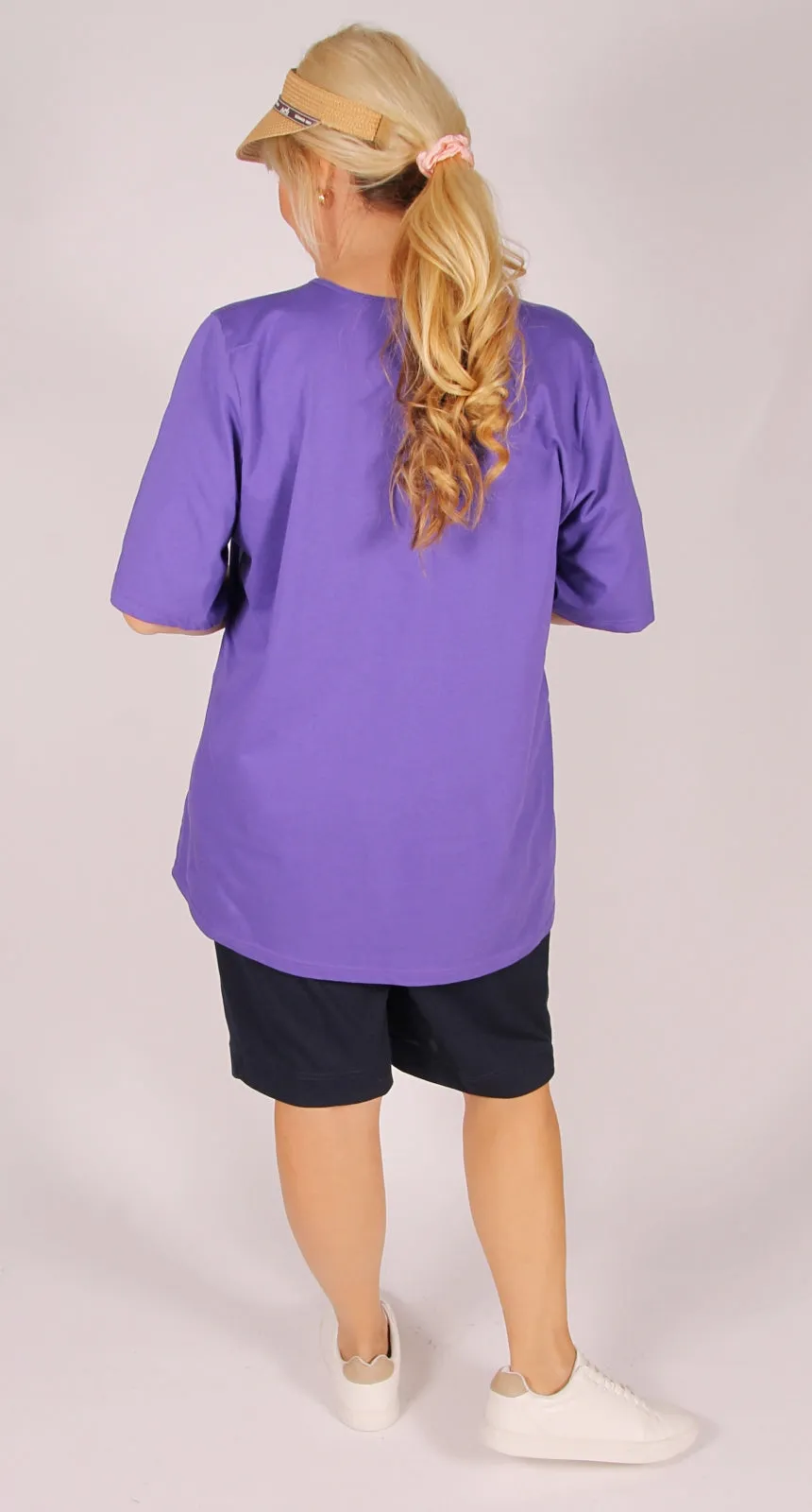 Derby Cotton Crew Neck Tee Purple