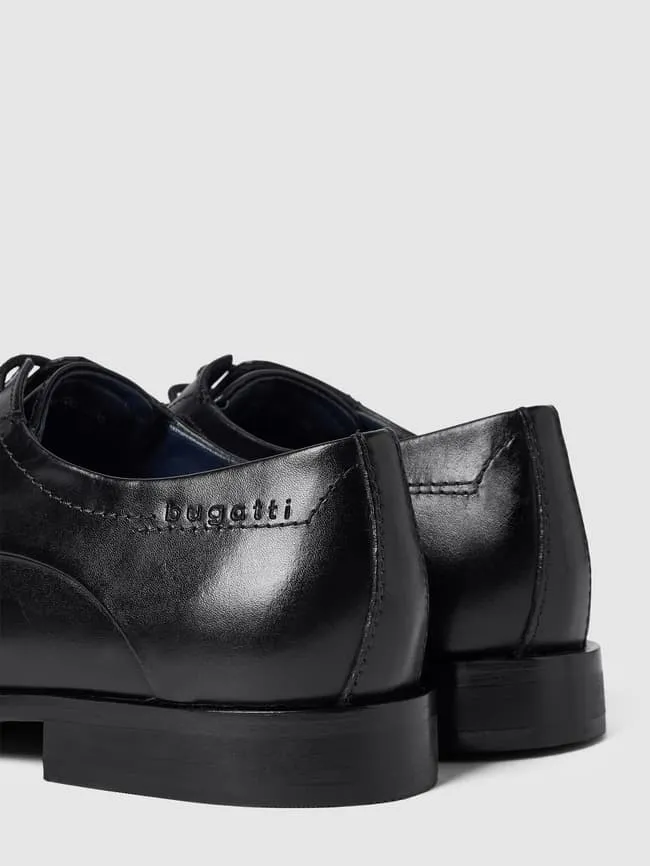 Derby shoes in mixed leather model "Milko" bugatti, black