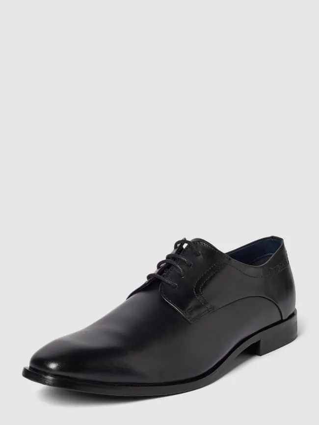 Derby shoes in mixed leather model "Milko" bugatti, black