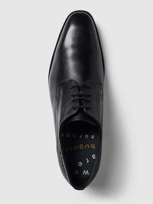 Derby shoes in mixed leather model "Milko" bugatti, black