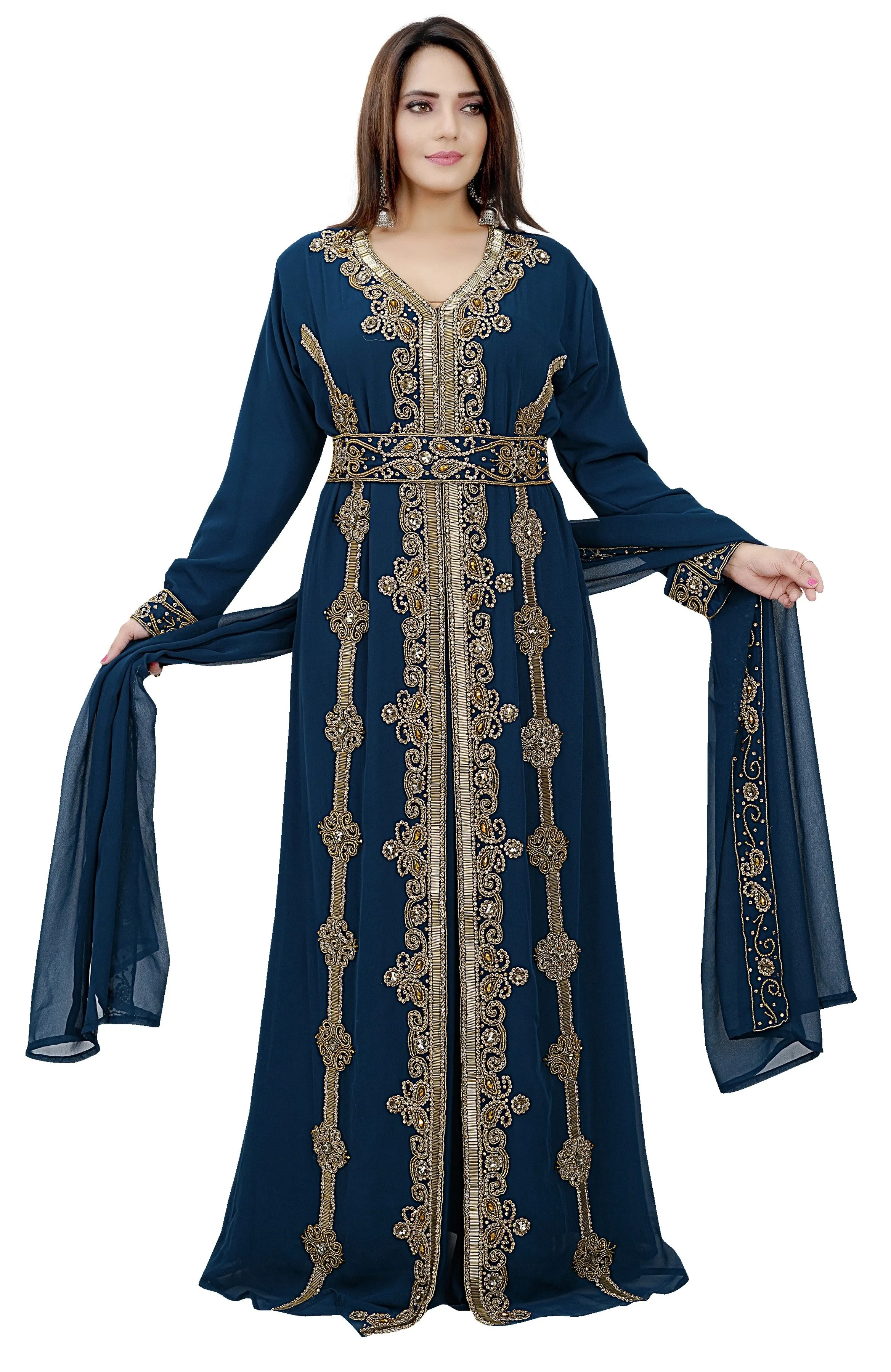 Designer Jalabiya Embroidered Gown