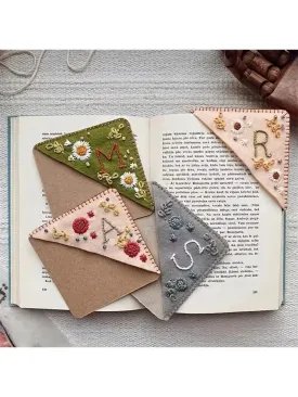 Embroidered Corner Bookmark