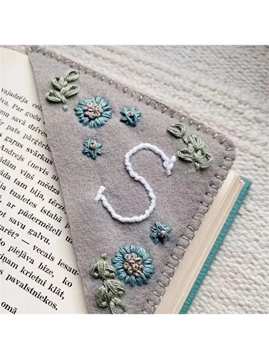 Embroidered Corner Bookmark