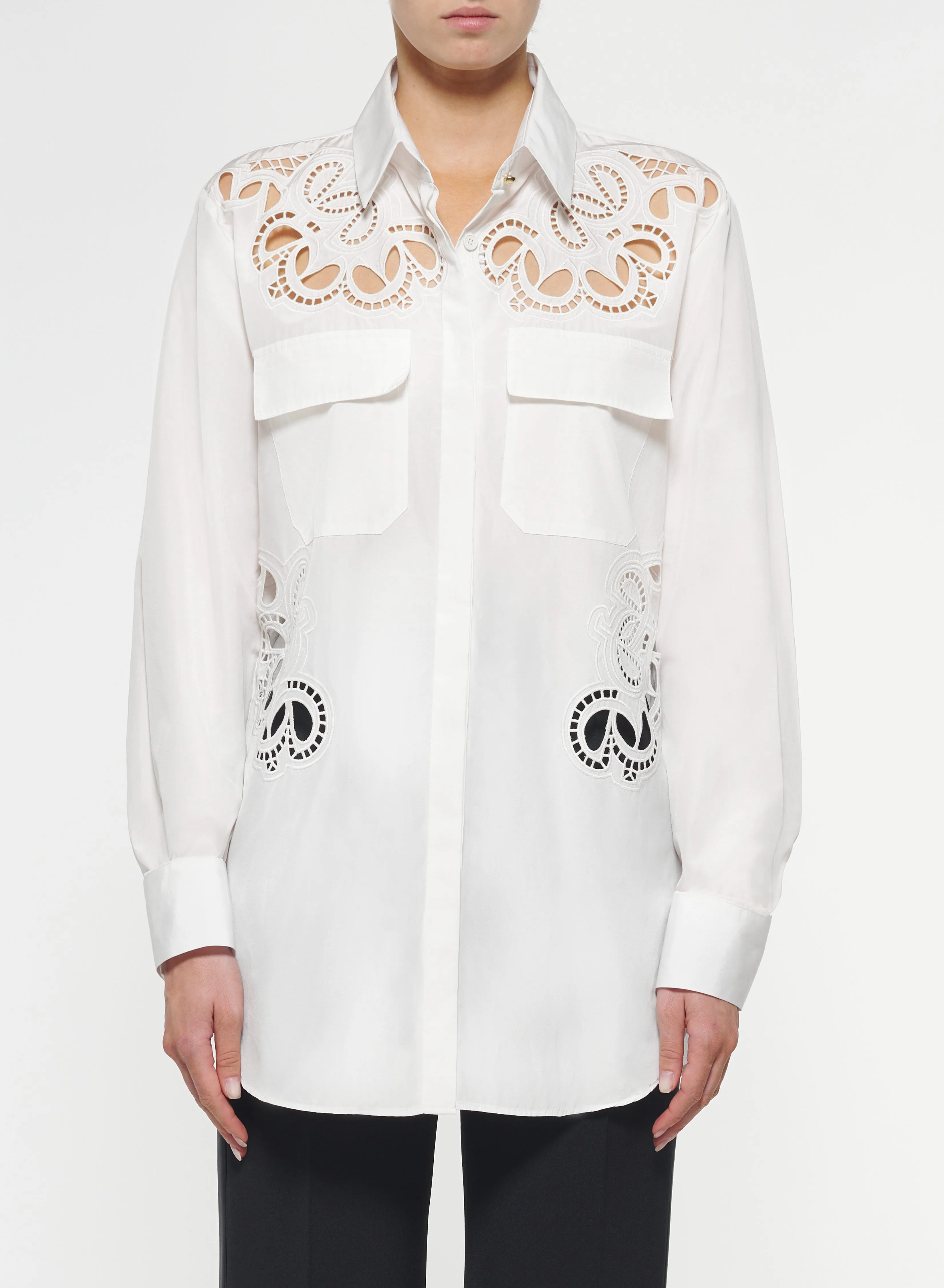 Embroidered Cutwork Shirt