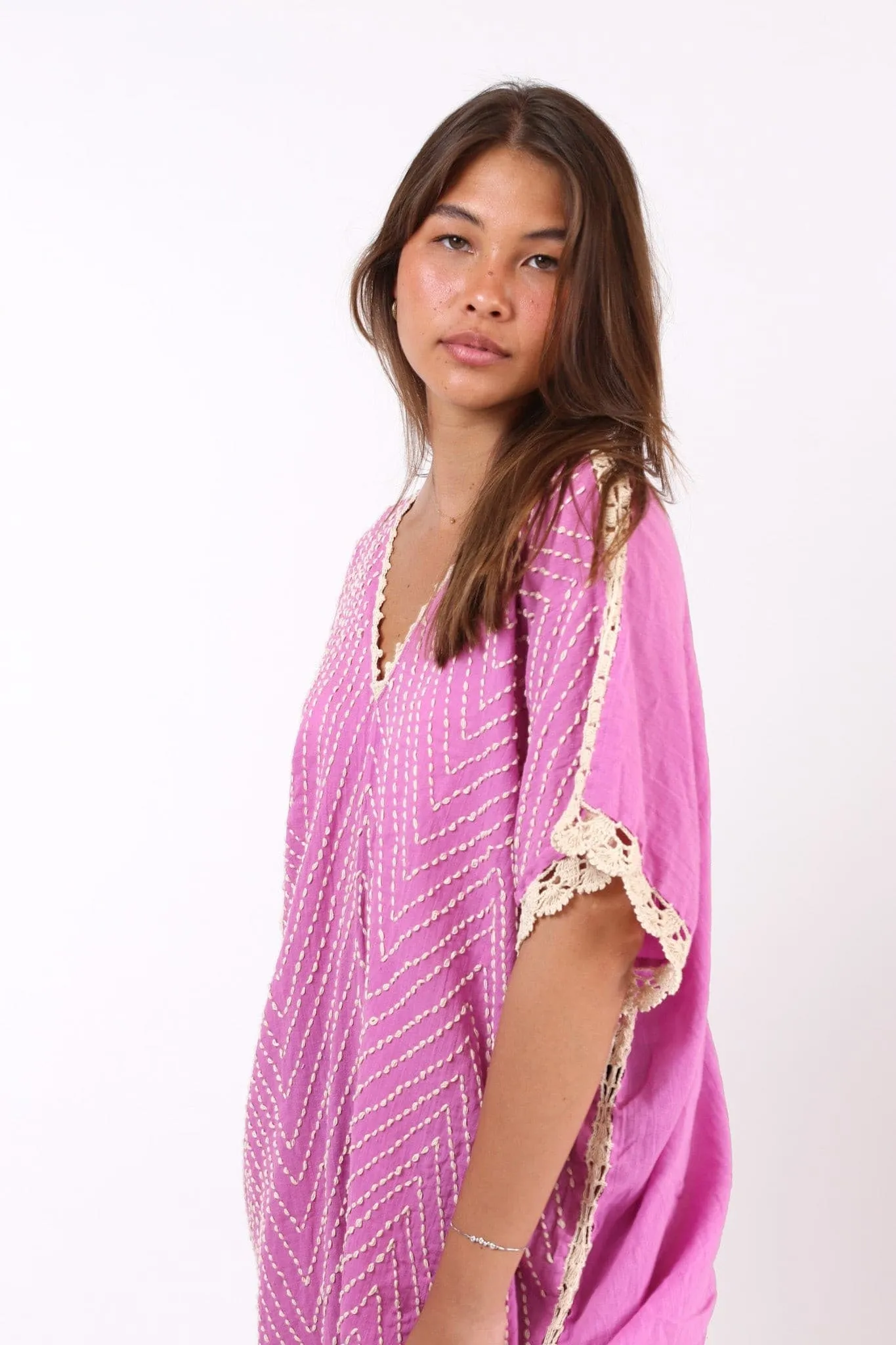 EMBROIDERED KAFTAN DRESS MALIA