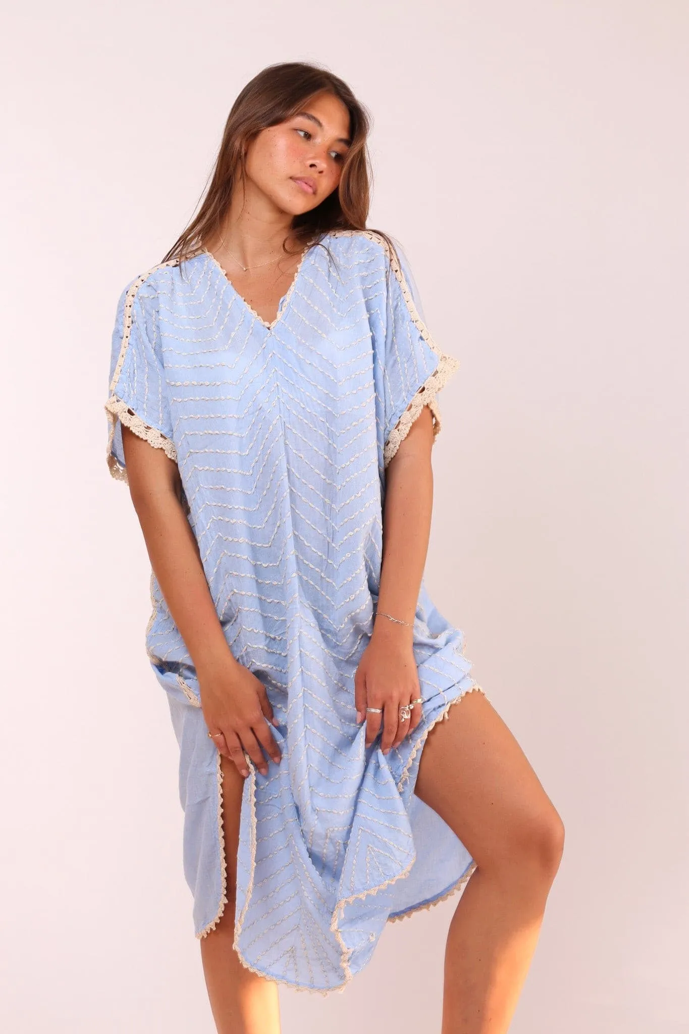 EMBROIDERED KAFTAN DRESS MALIA