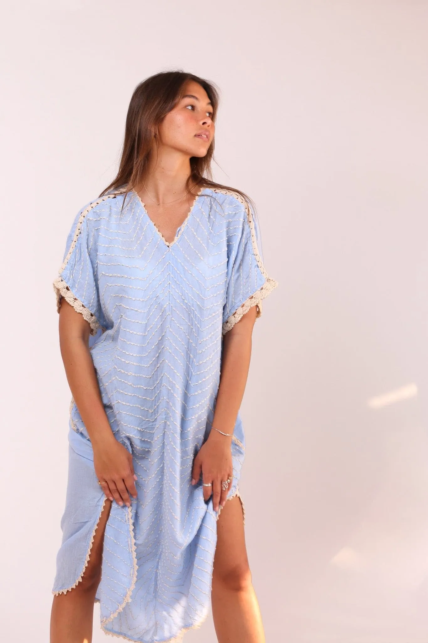 EMBROIDERED KAFTAN DRESS MALIA