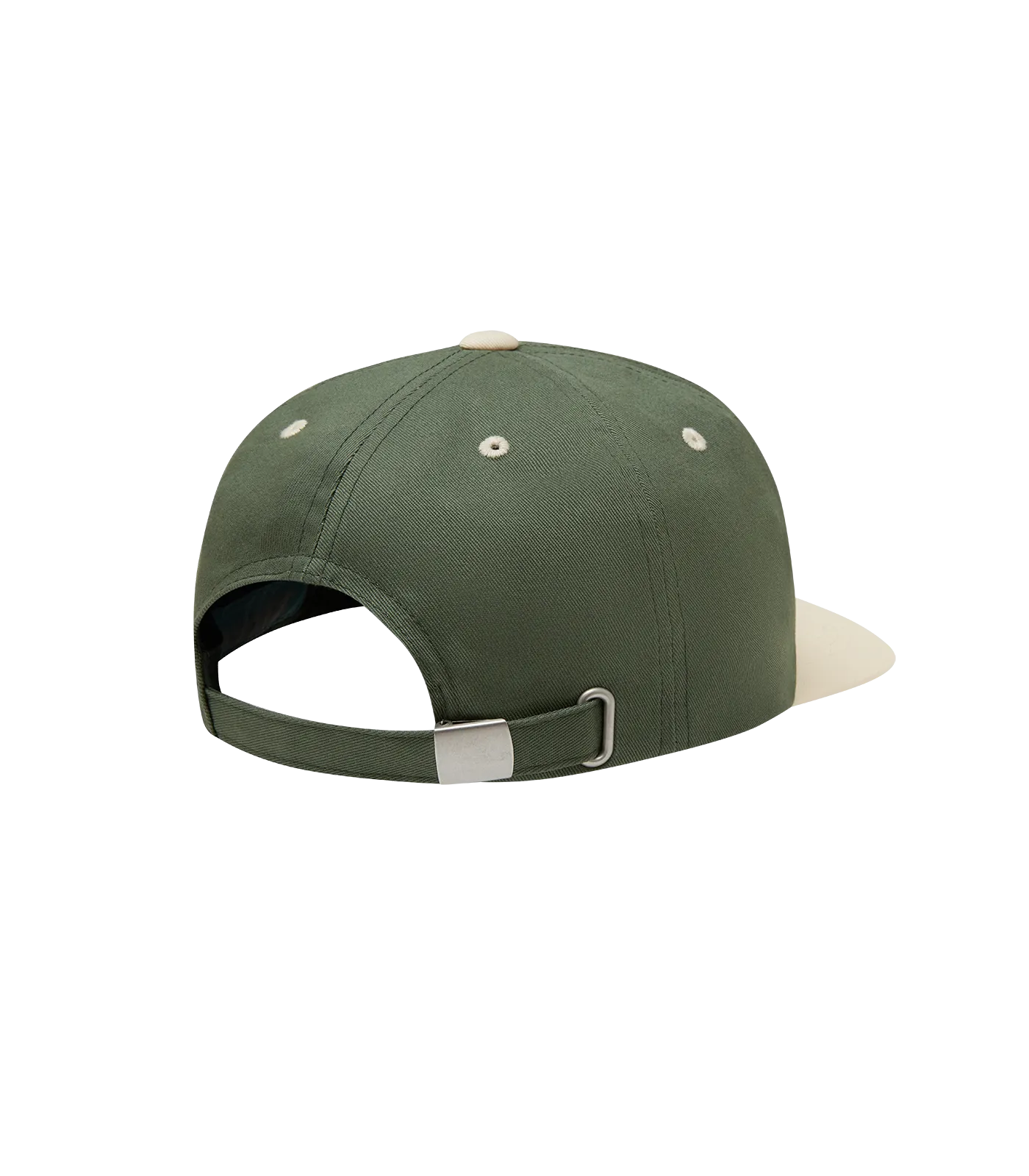 EMBROIDERED LOGO CAP - GREEN/IVORY