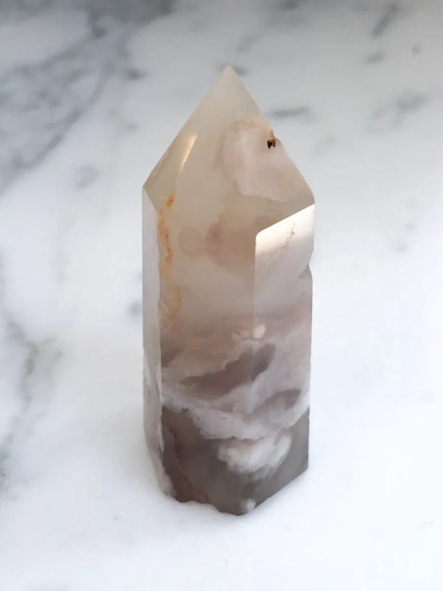 Flower Agate Gemstone Tower