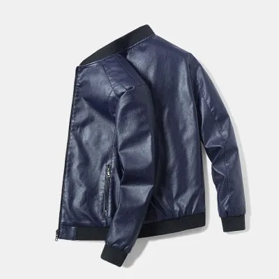 Funki Buys | Jackets | Men's Faux Leather Thin Bomber Jacket