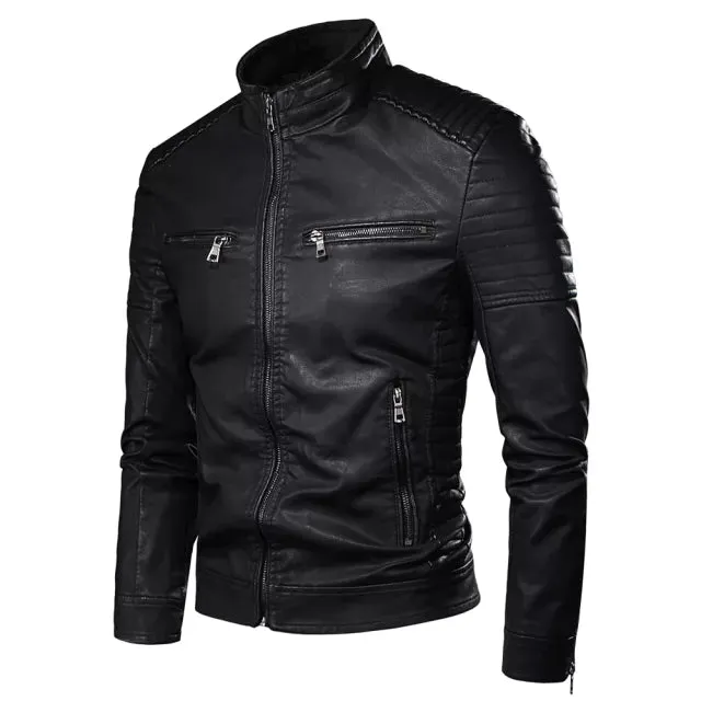 Funki Buys | Jackets | Men's Motorcycle Faux Leather Jacket