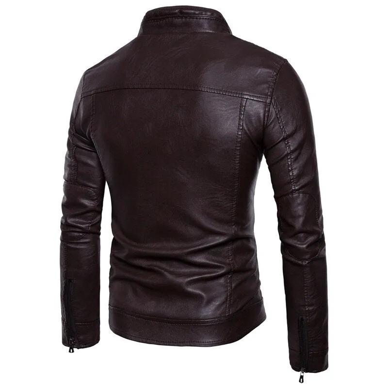 Funki Buys | Jackets | Men's Motorcycle Faux Leather Jacket