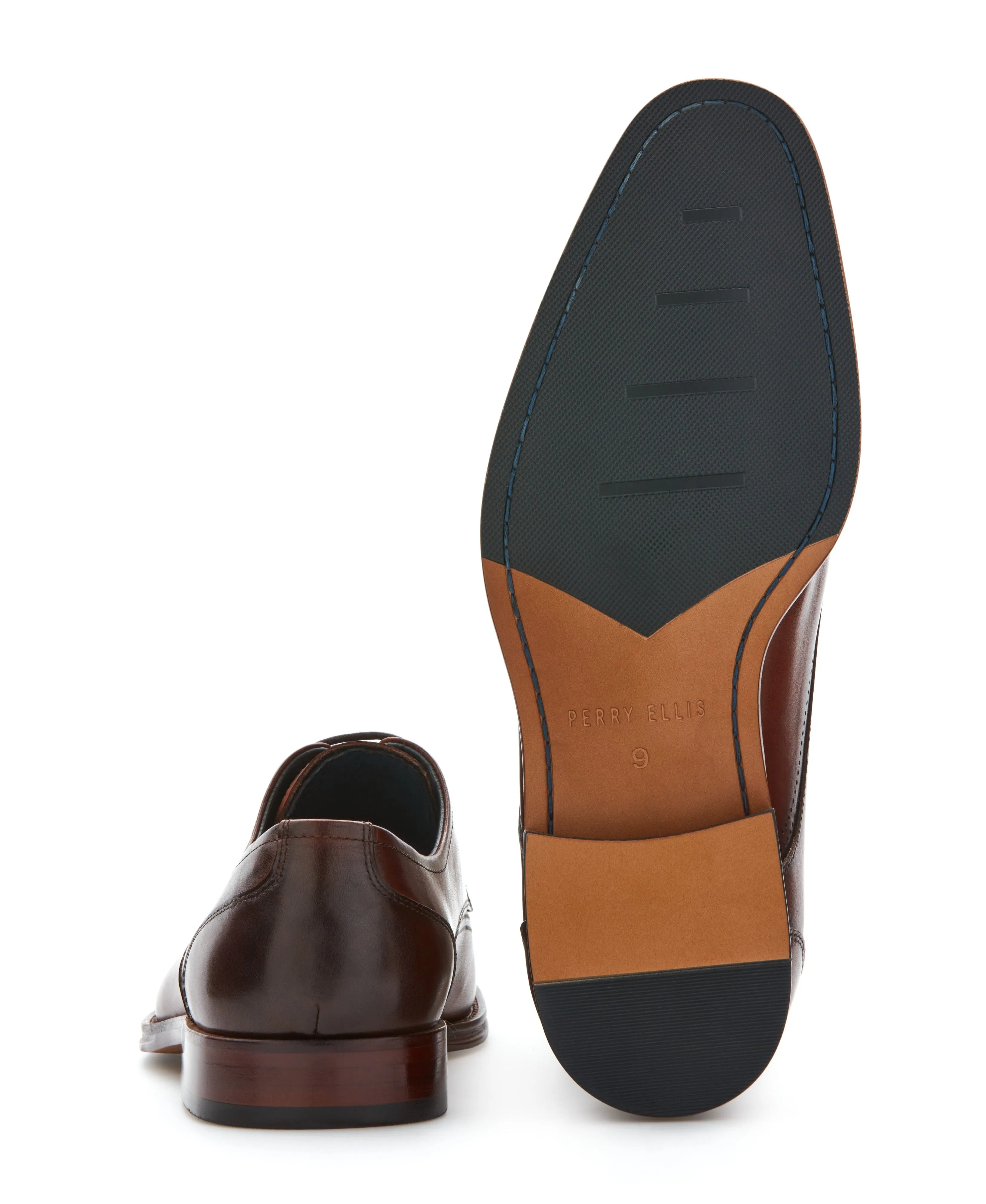 Genuine Leather Plain Toe Derby