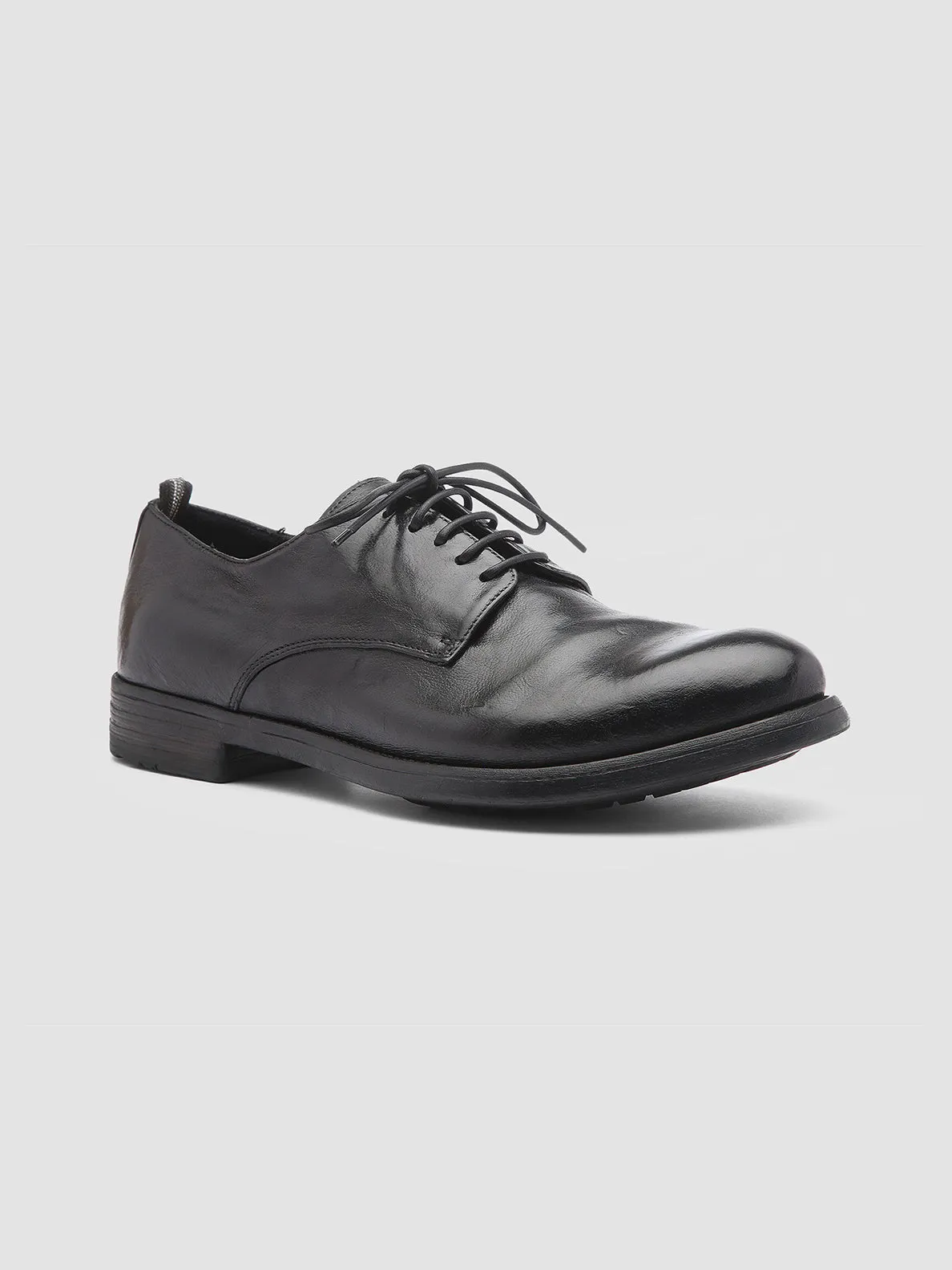 HIVE 008 - Black Leather Derby Shoes