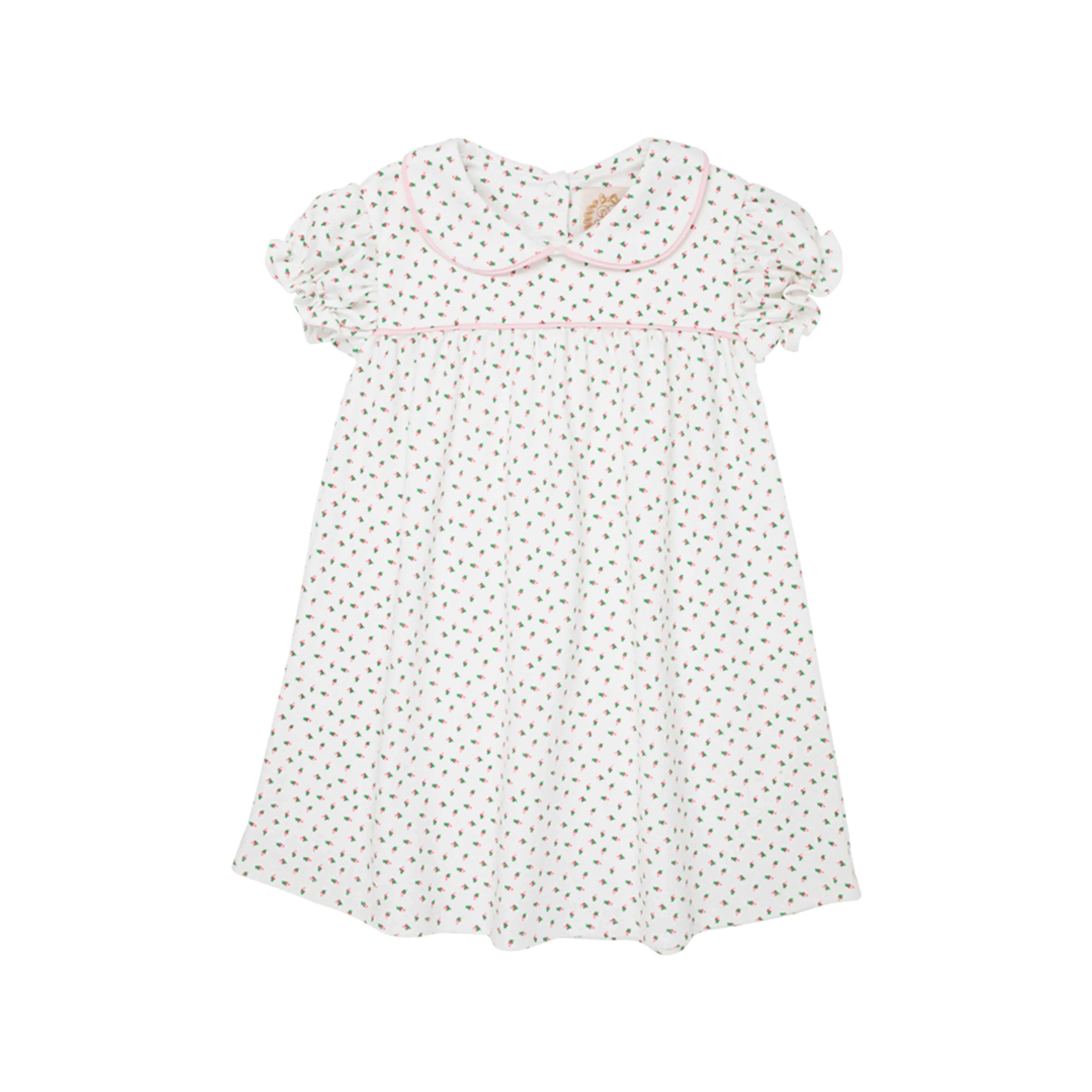 Holly Day Dress - Port Royal Rosebud with Palm Beach Pink Picot