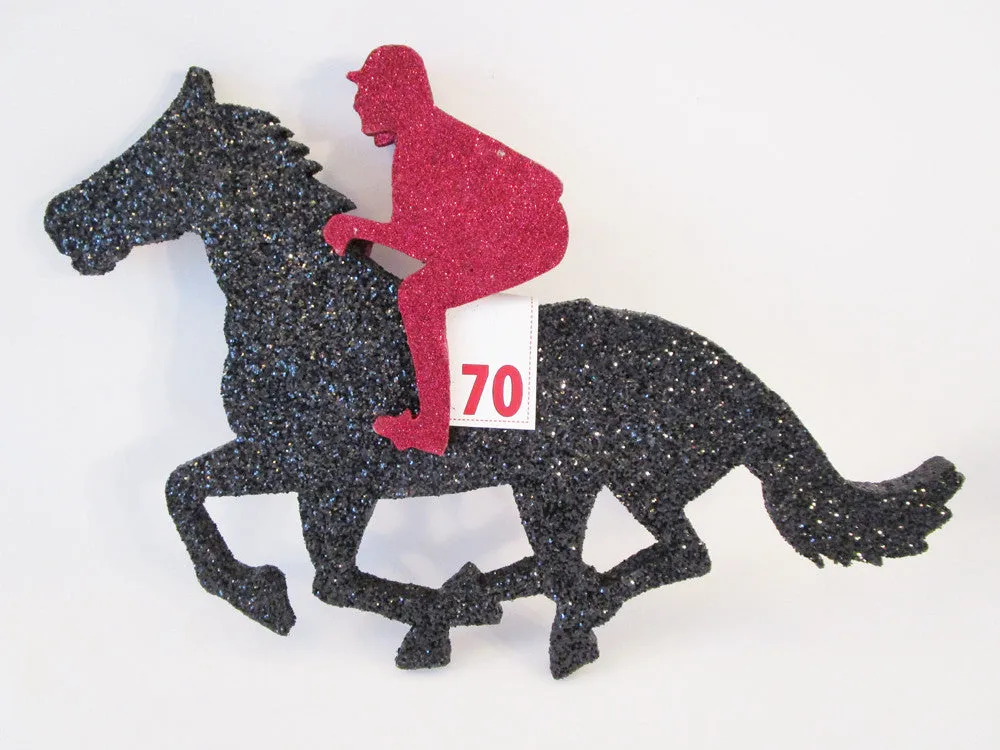 Horse & Jockey Styrofoam Cutout