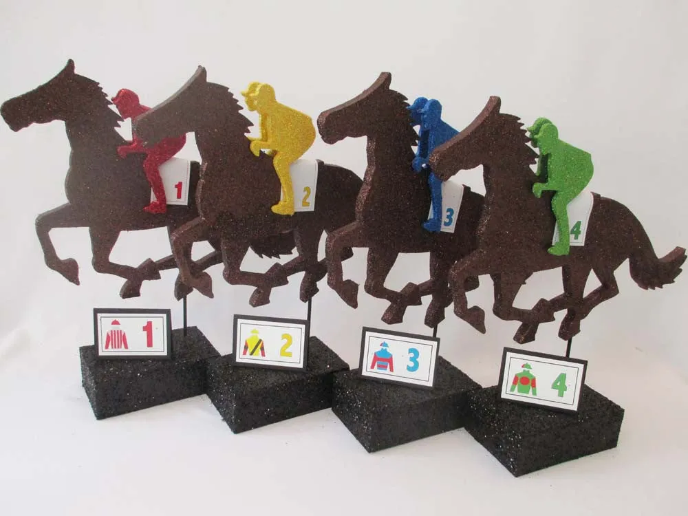 Horse & Jockey Styrofoam Cutout