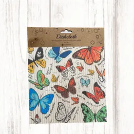 Interpretive Butterflies Dish Cloths Set of 2