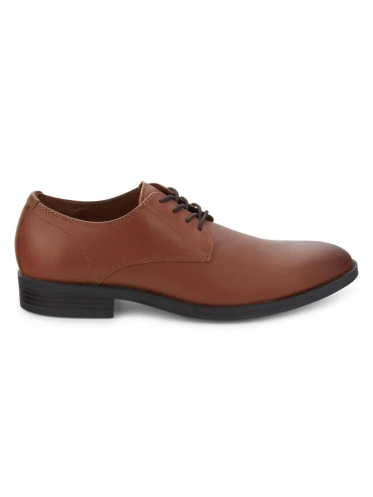 Jack Calvin Klein Leather Derby Shoes, Light Brown