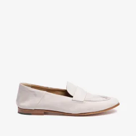 Light grey women's nubuck loafer