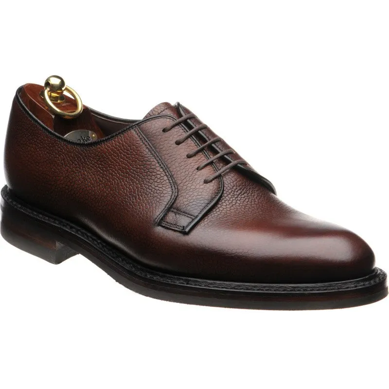 LOAKE -TROON Plain tie Derby shoe -Deep Rosewood Grain Burnished