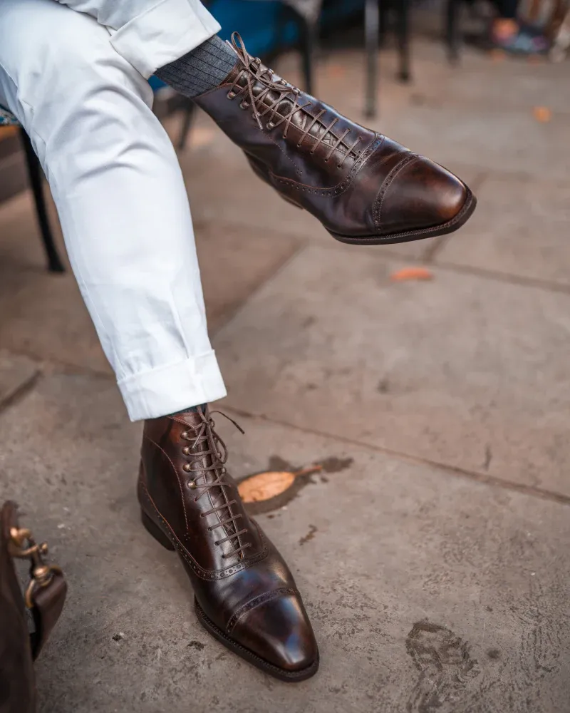 Museum Brown Balmoral Brogue Boot