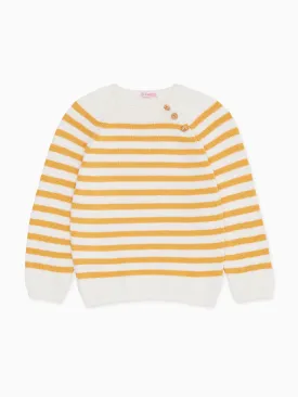 Mustard Stripe Campo Boy Cotton Jumper