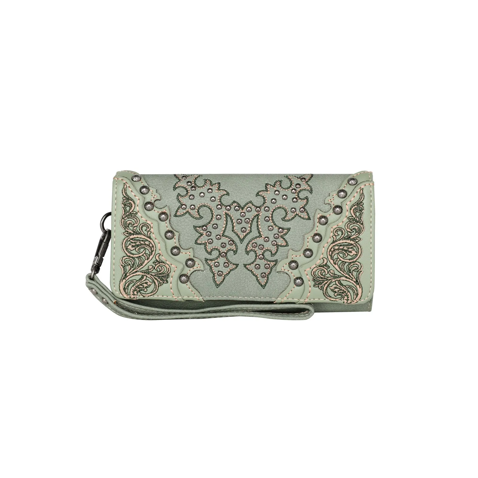 MW1110-W002 Montana West Boot Scroll Embroidered Collection Wallet