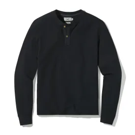 New Windsor Double Cloth Henley - Ebony